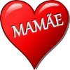 Coração Vermelho Mamãe Clipart